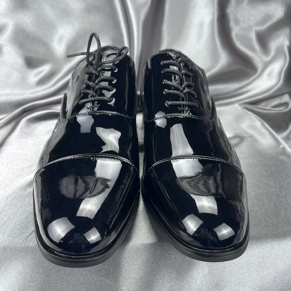 Stacy Adams Mens 9 Wide Gala Tuxedo Shoes Black Patent Leather 24998-004 Wedding main image 5